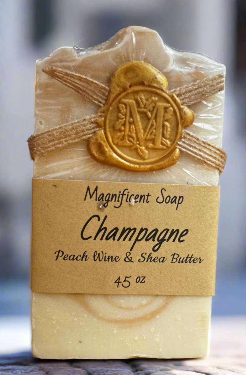 Champagne Bar Soap with Peach Wine
