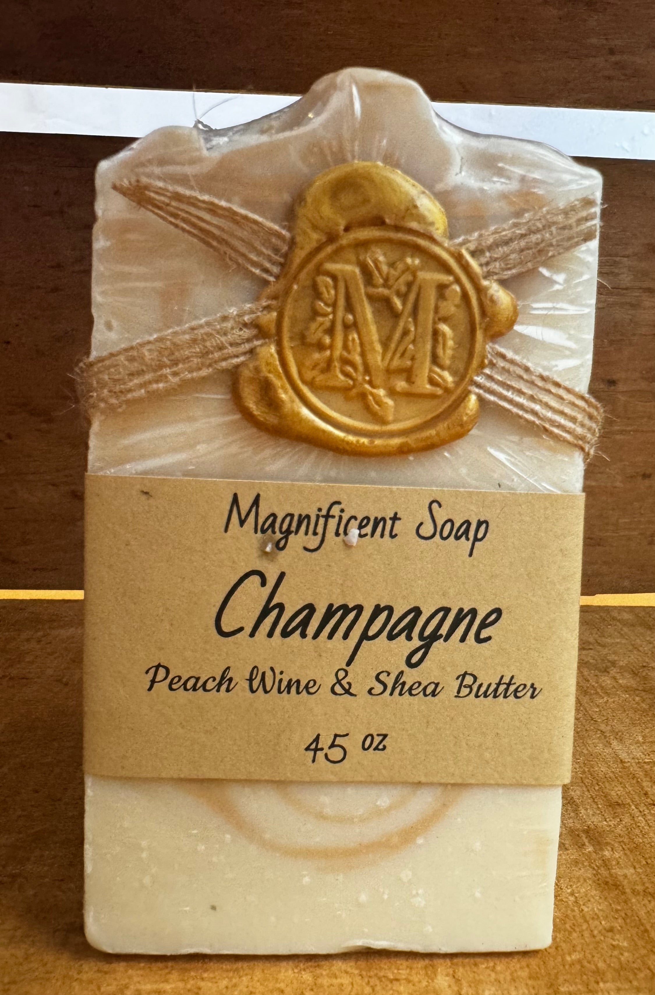 Champagne Bar Soap with Peach Wine