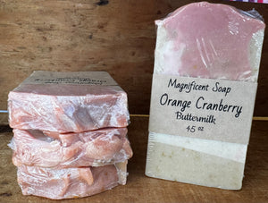 Orange Cranberry Bar Soap with Buttermilk