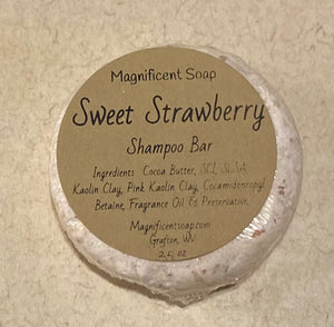 Sweet Strawberry Shampoo Bar Pink Kaolin Clay