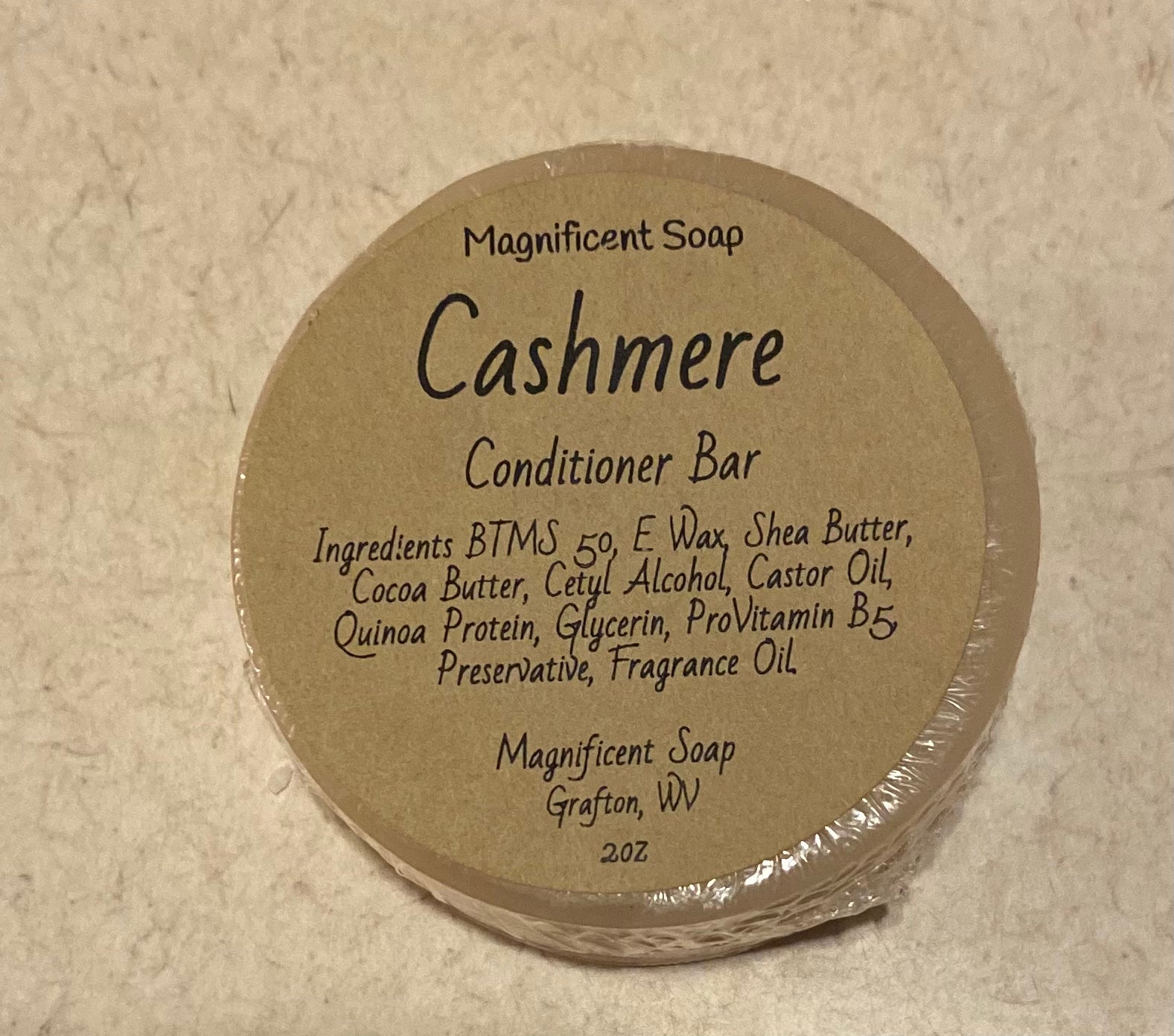 Cashmere Conditioner Bar Provitamin B5. Honeyquat