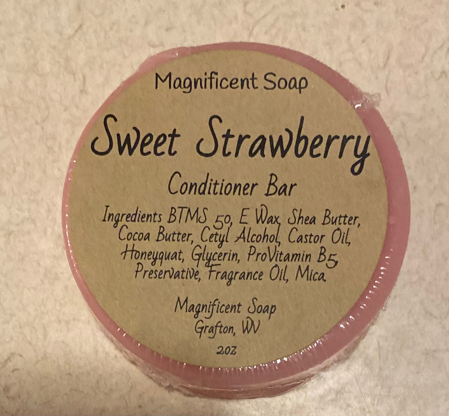 Sweet. Strawberry Conditioner Bar  ProVitamin B5