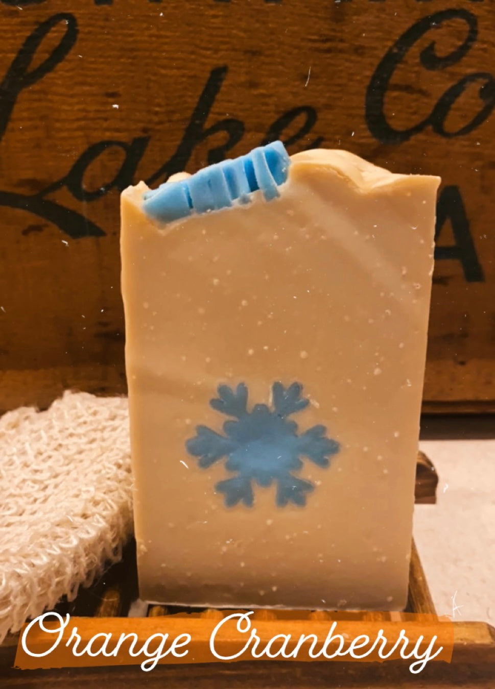 Cranberry Orange Scented - Winter Snowflake Bar Soap