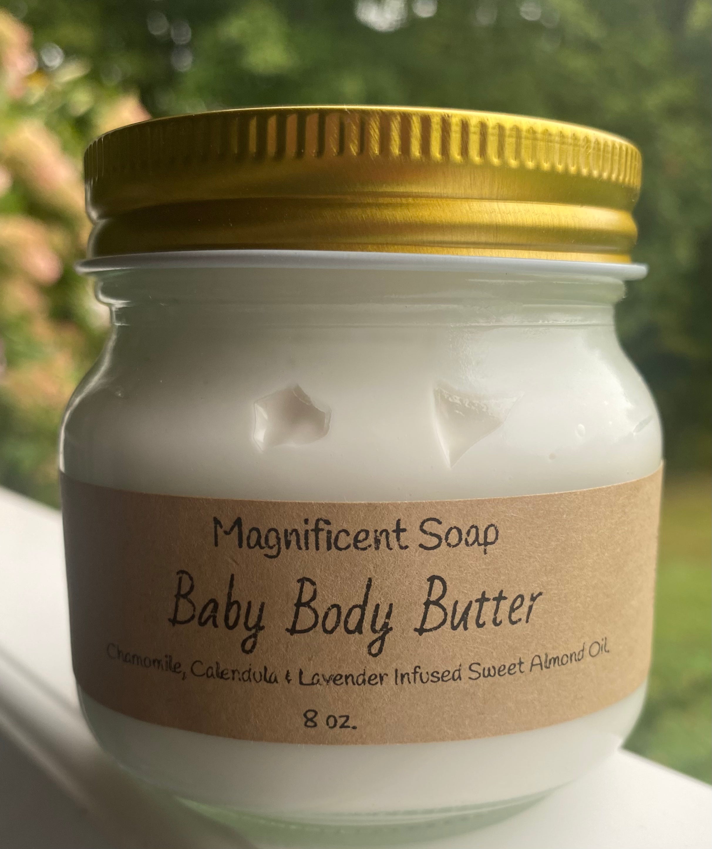 Baby Body Butter ~ Relaxing Lavender Calendula Chamomile 8 oz