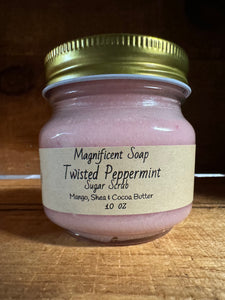 Twisted Peppermint Sugar Scrub ~ Mango Shea and Cocoa Butter