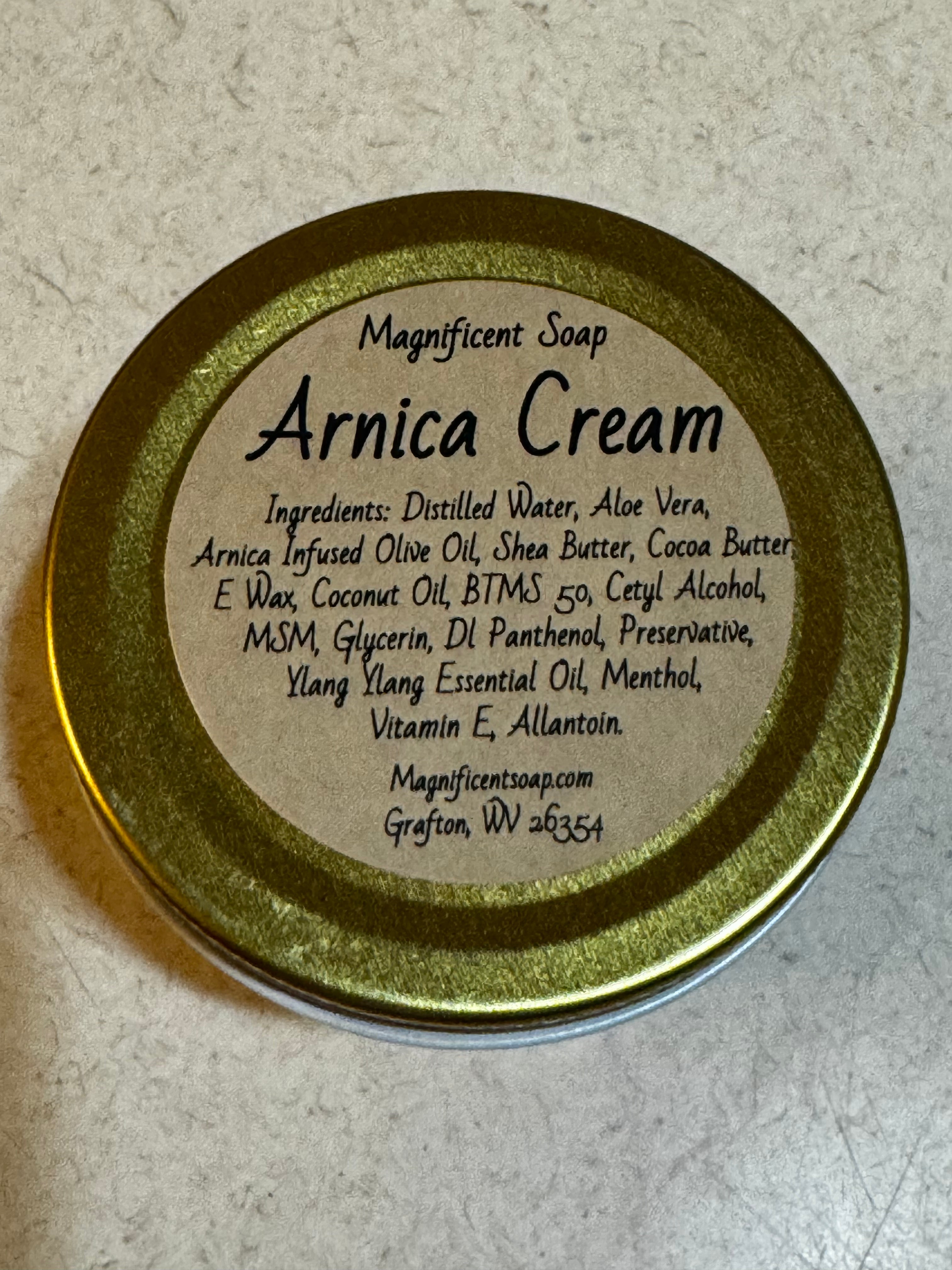 Arnica Cream  with Menthol and Ylang Ylang Essential Oil