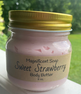 Sweet Strawberry Body Butter ~ Shea & Cocoa Butter  Vitamin B5